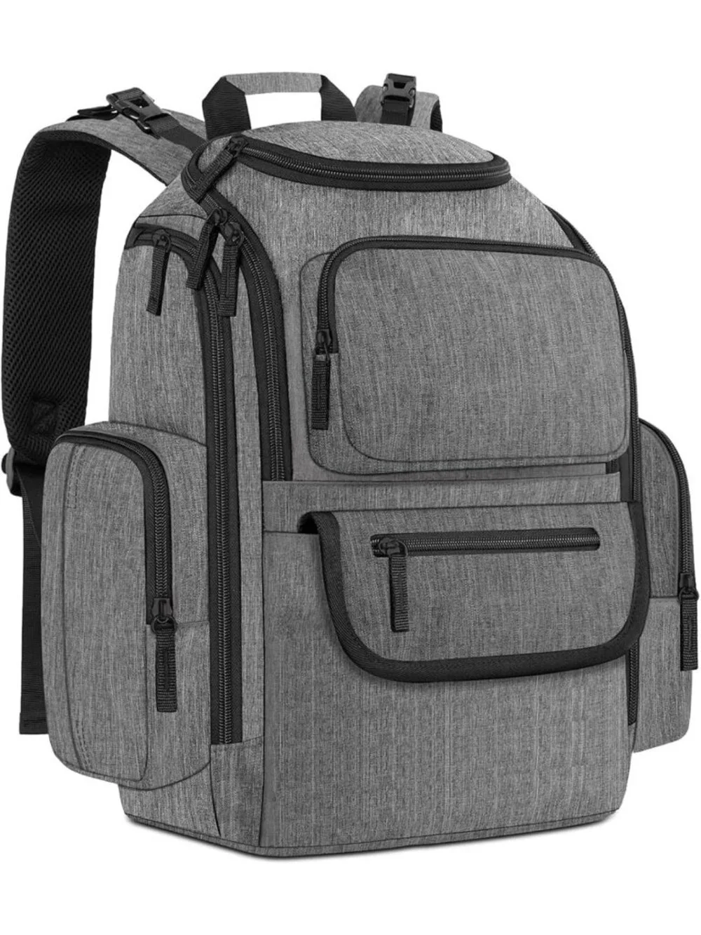 Stylish Waterproof Diaper Bag Backpack with Insulated Pockets & Stroller Straps